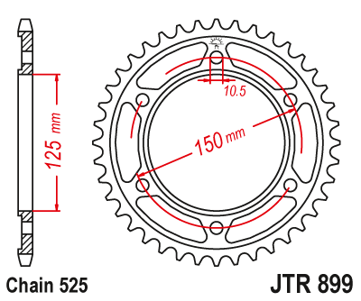 JT SPROCKETS JTR899.45 (445445jt)